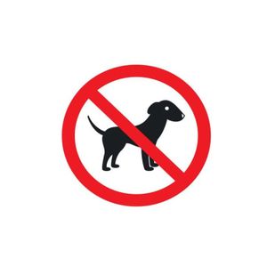SIGNALISATION SÉCURITÉ Adhésif polymère plastifié U.V. chien interdit