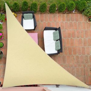 VOILE D'OMBRAGE UIRWAY Voile d'ombrage Triangulaire 5 x 5 x 5 m,95% de Protection Anti-UV,Respirante en HDPE pour Jardin,Balcon,Terrasse,Extérie130