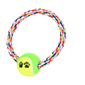BALLE - FRISBEE TRIXIE Balle de tennis sur une corde pour chien