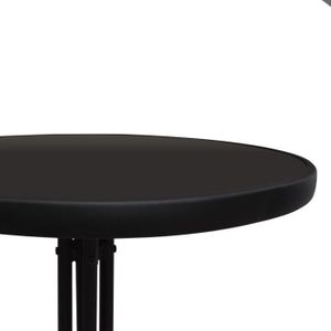 Ensemble table et chaise de jardin DBA Ensemble de bistro 3 pcs Rotin PVC Noir