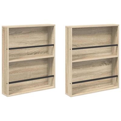 Yunt Porte-Magazines Murale Support De Rangement Mural En Métal Pour Livres Journaux (Blanc