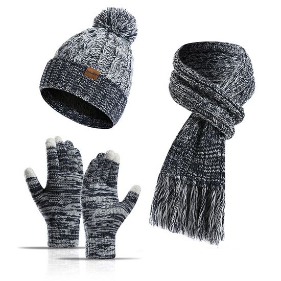 Pack Ski 5 Pièces Pour Femme – Bonnet, écharpe, Gants, Cache-oreilles Et Chaussettes – Tenue Complète Hiver - 9
