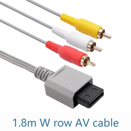 1.8m 3 Câbles Rca Pour Nintendo Wii Console De Contrôleur Audio Vidéo