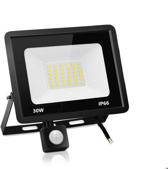 Lot 2x Projecteurs LED Extérieur 20W Avec Détecteur De Mouvement - 2000 Lumens Lumière Blanche Chaude IP66