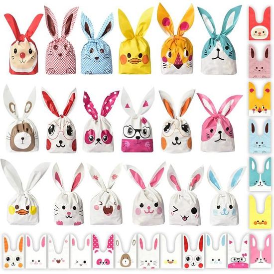 50 Sachets Bonbons Anniversaire Enfants - 5 Motifs - Taille 9,8 X 6,5 Cm - Film Aluminium épais - Supporte 550 G
