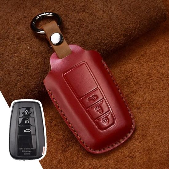 Coque clé,Étui pour clé de voiture en PU + TPU, housse pour porte clés  télécommande, pour VW Volkswagen Polo - Type A-red keychain - Cdiscount Auto