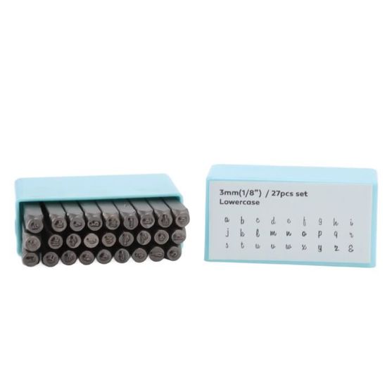 Kit De Poinçons Acier Pour Bijouterie/cuir - 40+ Pièces - Occasion (alphabet Incomplet)