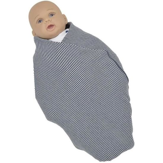 Couverture à Emmailloter HOPPEDIZ - 100% Coton Pour Bébé - Taille 90x90 Cm