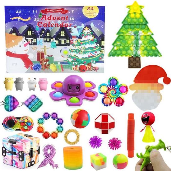 Anti Stress Squishy Jouets De Décompression Animaux Jouets Calendrier De Compte Rebours 24 Pcs Squeeze Toy Ykop Calendrier De L'Avent De Noël 2022 Squeeze Toy Calendrier De Avent Calendrier 