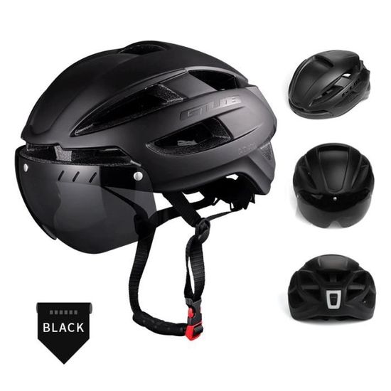 Casque velo casque de velo Aero XXL 58 65 avec feu arriere Rechargeable respirant epais EPS sport sur Black C2864 Cdiscount Sport