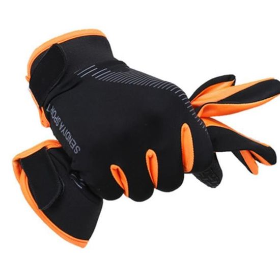 Gants de moto de vélo sport doigt complet - ECELEN - Bleu - Unisexe