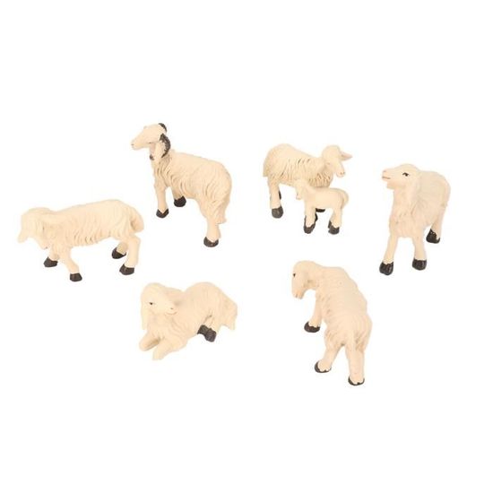 Figurines Naissance Bethléen En Résine - 8 Pièces Avec Portail - 6.5 Cm - Décoration De Noël - Set Crèche - 12