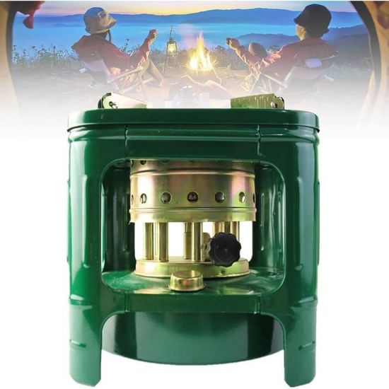 Cuisinière à Gaz Portable pour le Camping avec 3 Feux Couvercle Smile