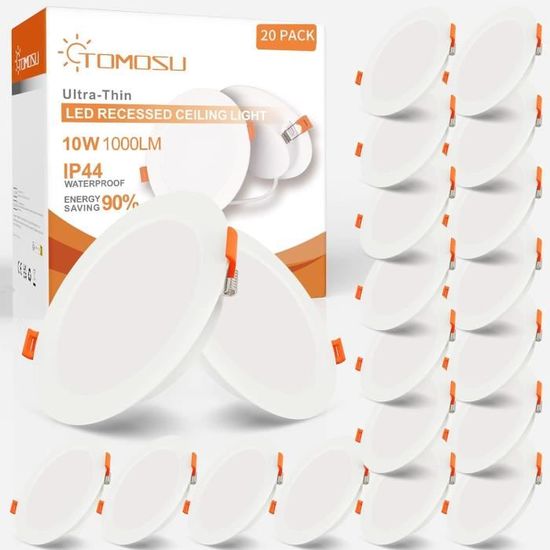 36 Spots LED Encastrables Yiahin 4W 6000K - Blanc Froid - Extra Plats Pour Plafond - Φ75mm