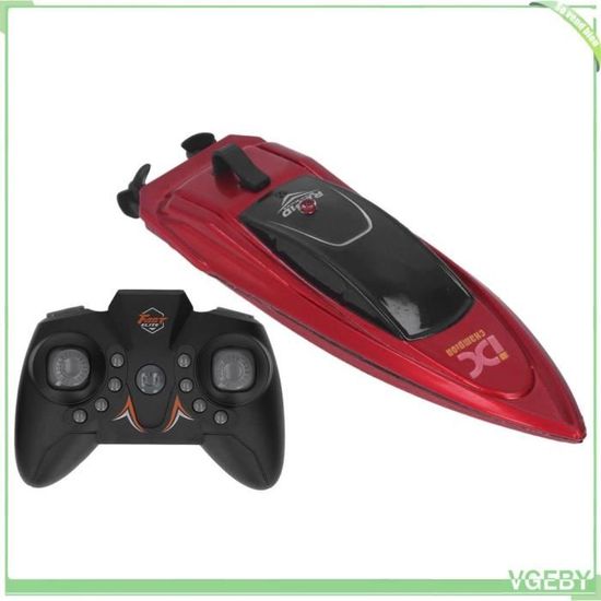 Bateau Télécommandé Goolsky 2.4GHz 30km/h - Vitesse Élevée Pour Piscine, Lac Et Mer, Avec Lumières LED Et Anti-Chavirage