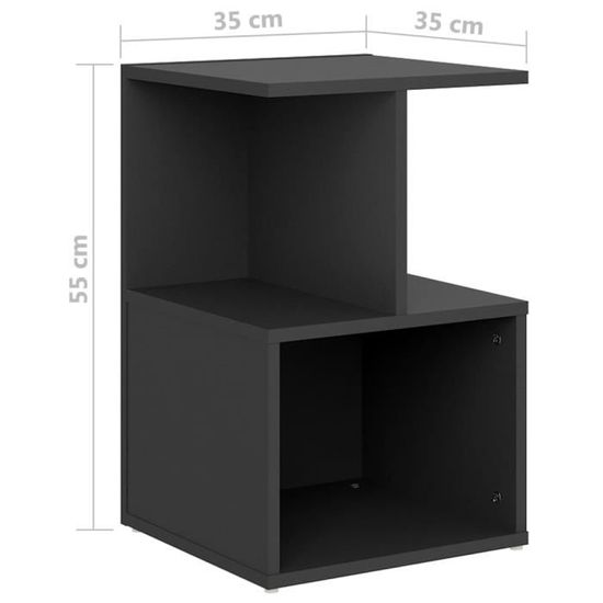 ARKEM Tables de Chevet 2 pcs Chêne Sonoma 35x35x55