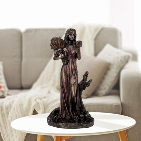 Statuette Déesse Grecque Thémis (Justice) - Albâtre Doré, 19 Cm - Cadeau Avocat, Juge