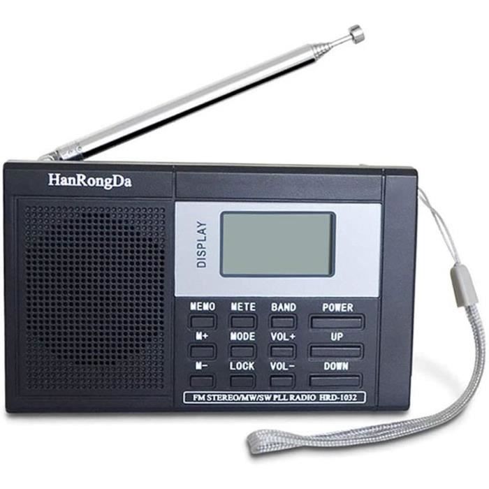 Récepteur radio fm hrd1032 mini tuner numérique portable stéréo pleine