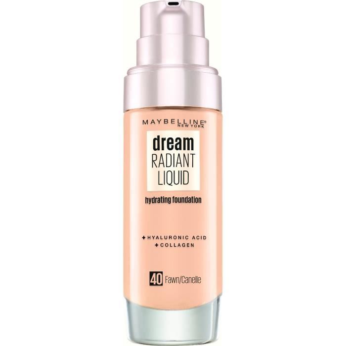 Maybelline New York - Fond de Teint soin hydratant - Dream Radiant liquid - Cannelle (40) - 30 ml