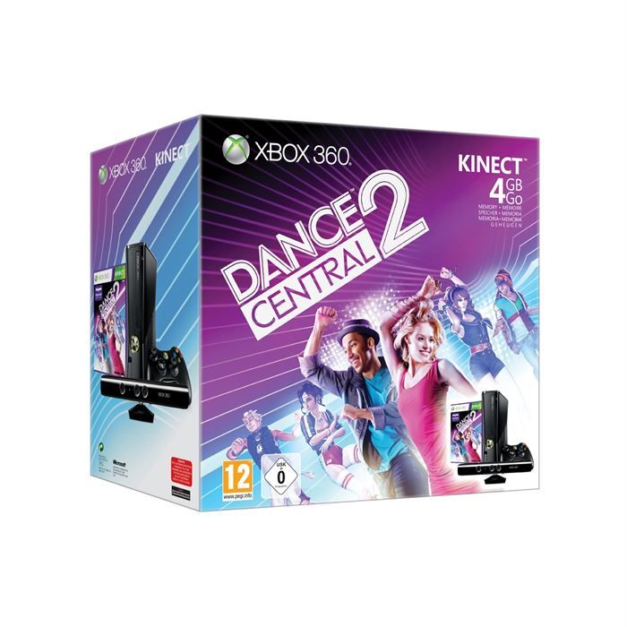 XBOX 360 4 Go KINECT + DANCE CENTRAL 2
