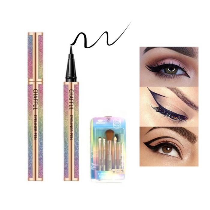 CHAFFUL Maquillage Eyeliner Superfine Kit d'outils de maquillage étanche -