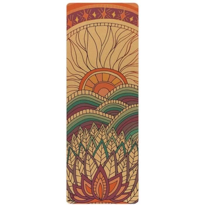 WELLIA Tapis de Gym Aérobic Fitness Pilates Yoga en liège Naturel 100% écologique