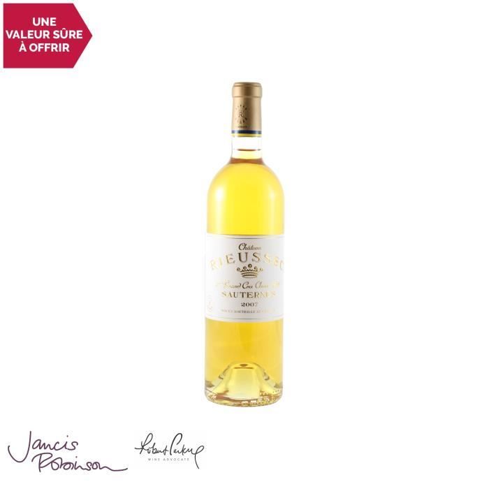 Château Rieussec Blanc 2007 - 75cl - Appellation AOC Sauternes - Vin Doux Blanc de Bordeaux - 19-20 Jancis Robinson - Cépages