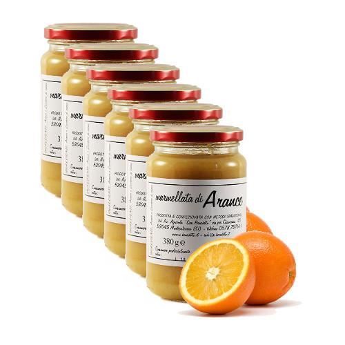 Marmelade d'orange biologique San Benedetto 6 pots 380 grammes - Produit artisanal italien