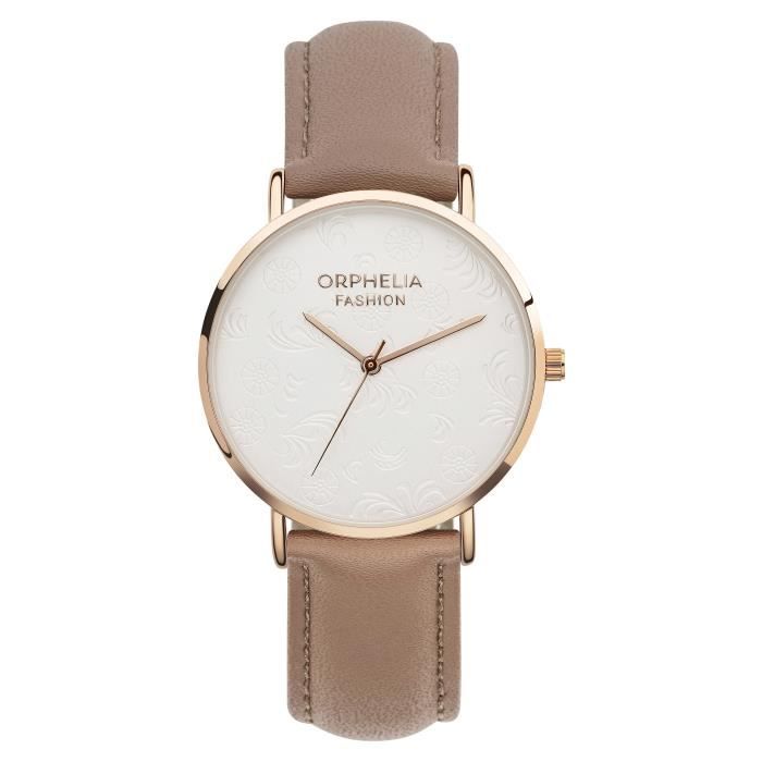 Orphelia Fashion - Montre Femme - Quartz Analogique - Bracelet Cuir Marron - OF711814