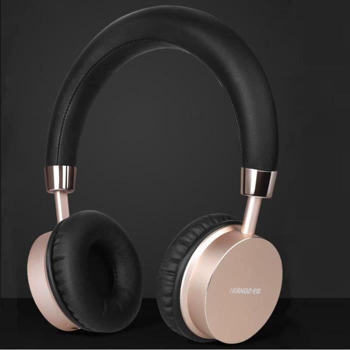 (iKANOO) Casque K5 Heavy Bass Running Sports Casque Bluetooth sans fil - Or