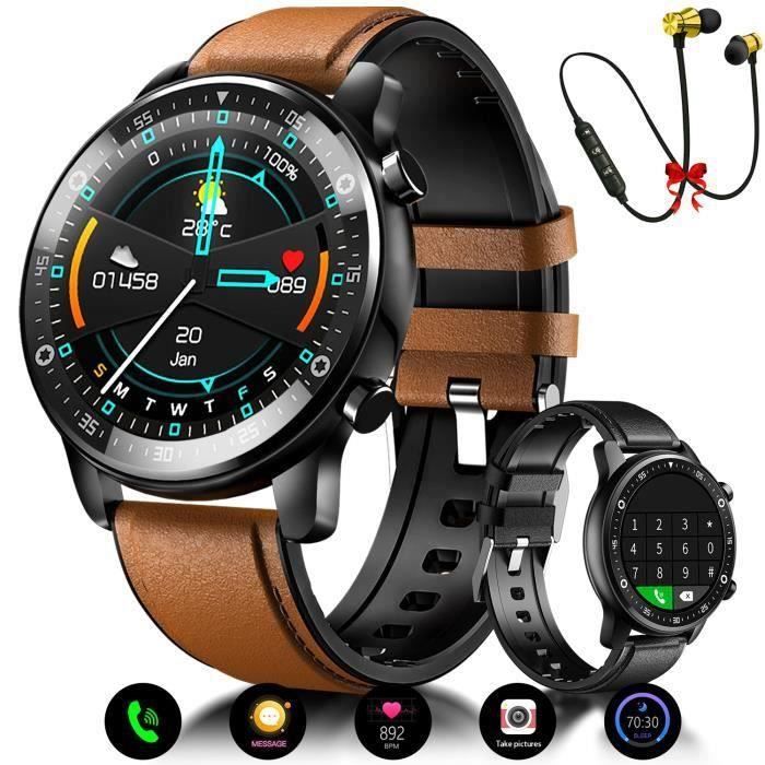 Montre Intelligent tactile-Appelez-Photograph-Waterproof-Homme Femme-Montre Connectée-Sport Casque Bluetooth+Strap-Smart watch