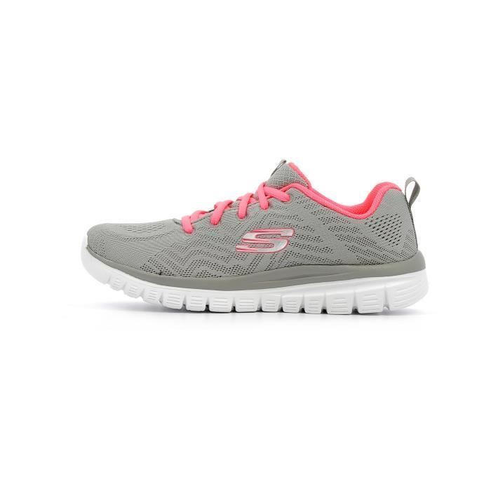 Baskets basses Skechers Graceful - Get Connected coloris Gray - Coral