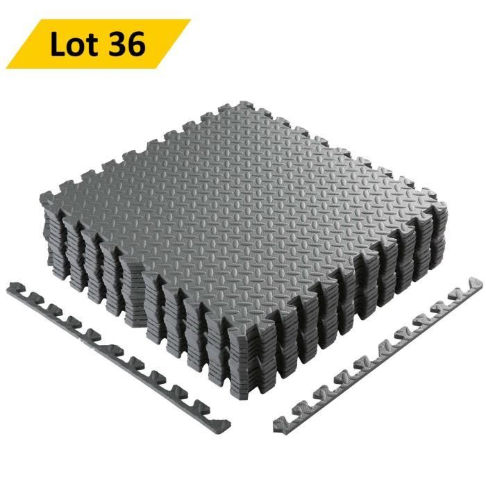 36 tapis mousse de sol 60x60cm antidérapant dalles carrées pour sport gymnastique yoga