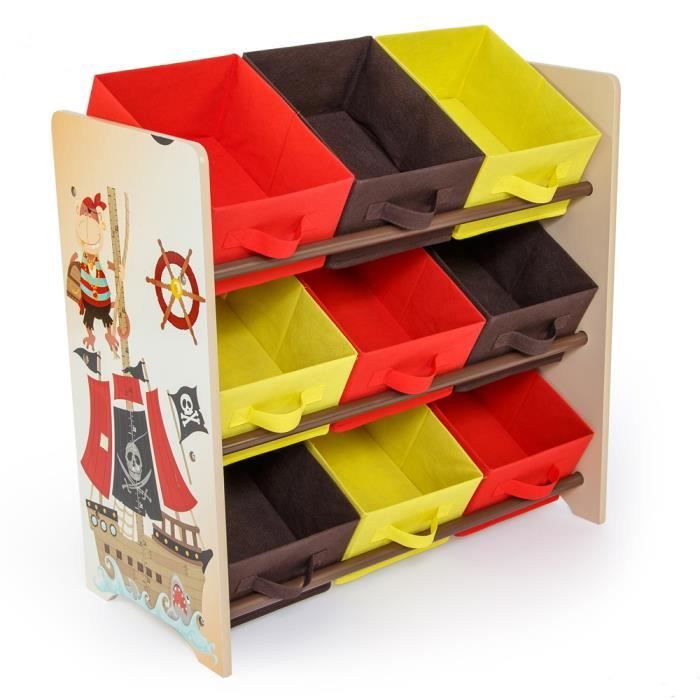 Meuble de rangement pour enfant motif pirates