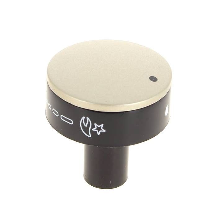 Bouton noir et gris gaz 6h pour Cuisiniere Scholtes - 3665392111665
