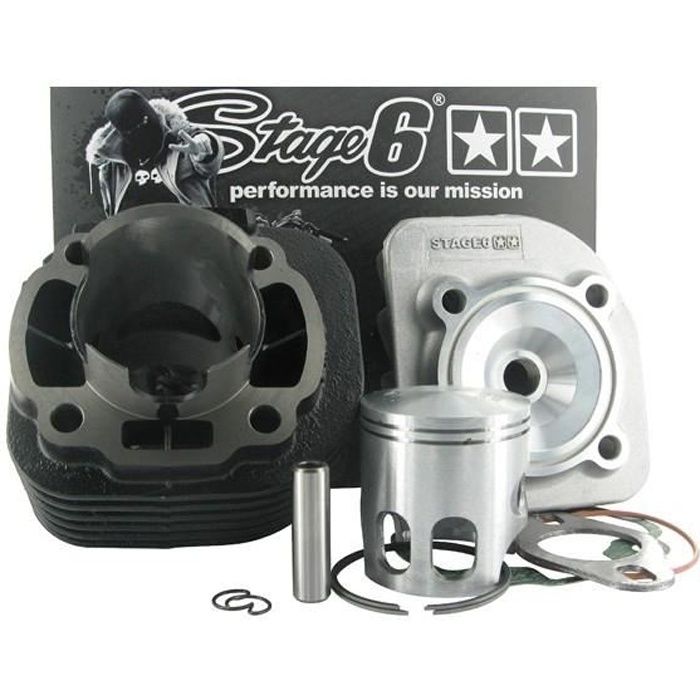 Stage6 - Cylindre Stage6 STREET RACE 70cc, Moulage, d = 47mm pour CPI AC (10 mm) Réf 2315