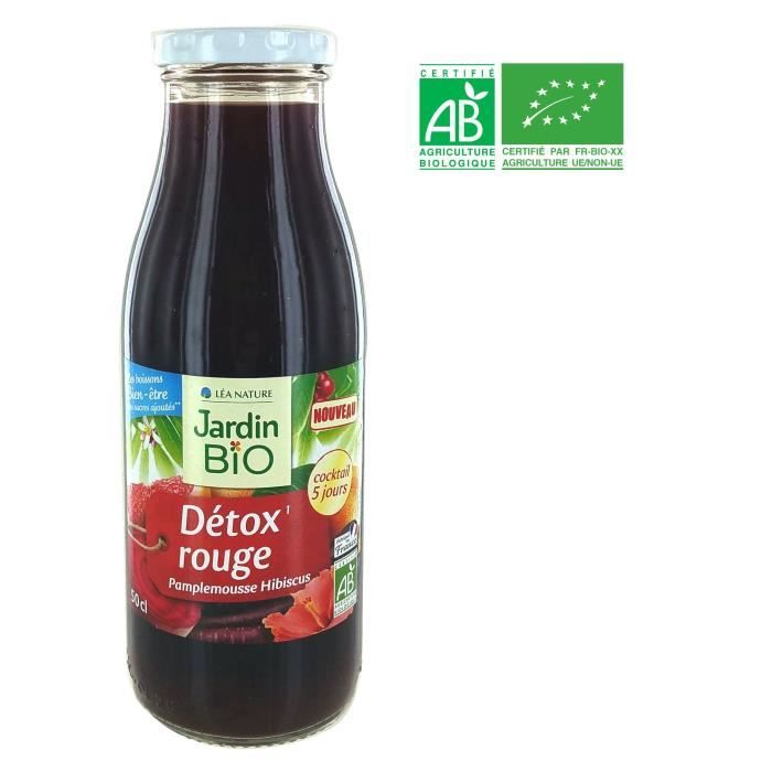 JARDIN BIO Détox Rouge Pamplemousse Hibiscus - 50 cl