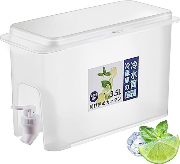 Lot De 2 Distributeurs D'eau Avec Robinet - 3 L Chacun - Parfait Pour Frigo, Camping, Voyages Et Pique-niques