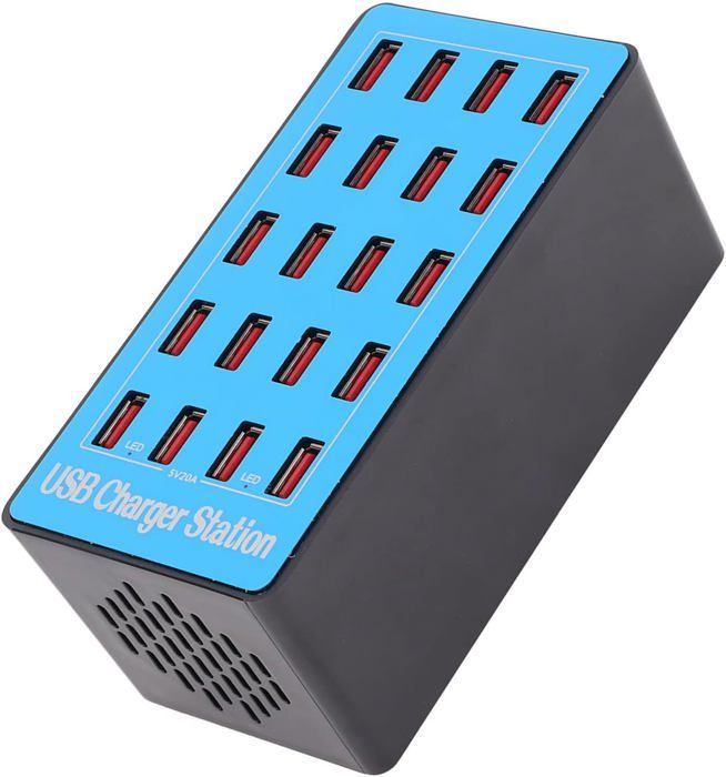 Chargeur USB 10 Ports 50W - Hub De Charge Intelligent Avec Détection - Compatible IPhone, Samsung, Tablette - Pour Maison, Bureau, Voyage - 12