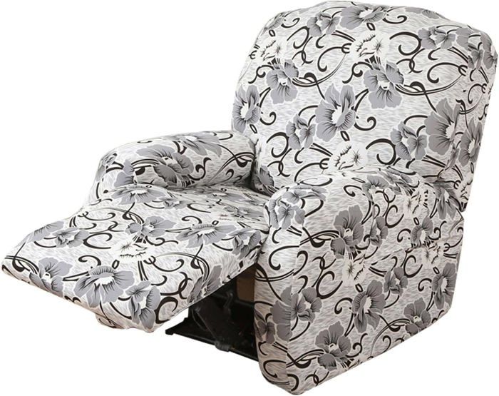 MeRcri Housse Fauteuil Relax Électrique 1 Place – Housse Extensible 4 Pièces Imprimée Antidérapante