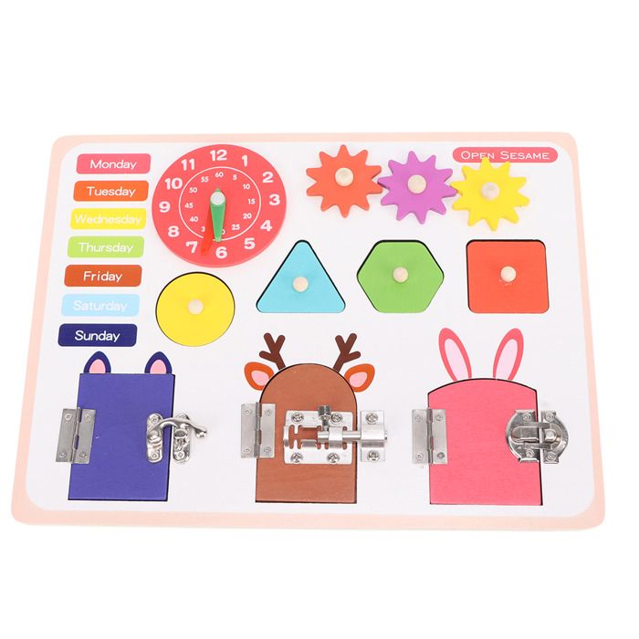 Tableau d'activités sensorielles, produit en bois simple pour les activités des personnes âgées Tableau d'activités sensorielles, produit en bois simple pour les activités des personnes âgées
