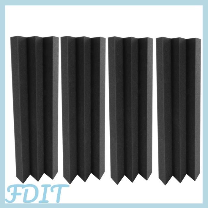 12 PCS Panneaux en mousse de coin acoustique, colonne Bloc de coin Mur ...