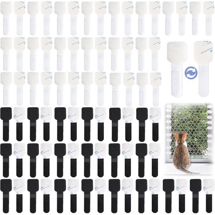 Comparer les prix de YSFMODE-80 Pièces Crochet Fixation Filet Chat Pour Filet De ChatCrochets Adhésifs Extérieur Pour Filet De ChatCrochets Adhésifs