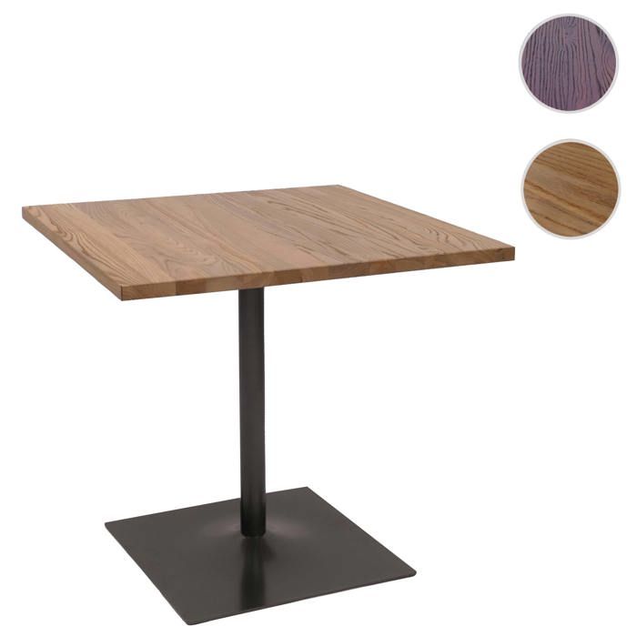Table de bistrot HWC-H10 75x80x80cm brun clair
