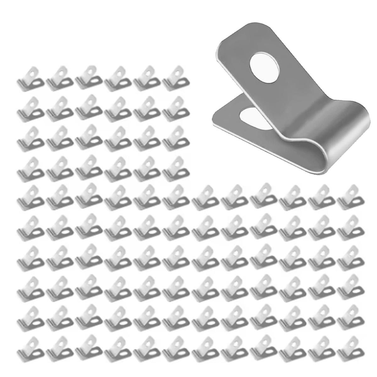 100 Clips WPC en acier inoxydable Clips de fixation pour terrasse 6.5mm