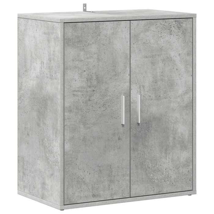 “Winter SaleTOP Meuble à chaussures Gris - Armoire à chaussures Gris béton 60x35x70cm - Bois d’ingénierie PRO50261