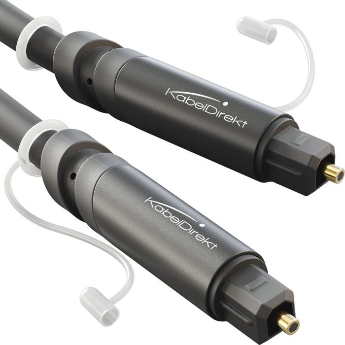 Goobay Câble Audio Optique Toslink 5m - Fibre Optique Pour Barre De Son, Home Cinéma Et PS4