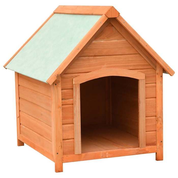 Niche pour chiens en bois - vidaXL - 72x85x82 cm - Bois de pin et sapin massif - Toit imperméable - Facile à assembler