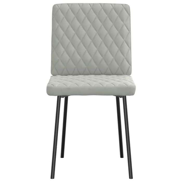 Chaises de salle à manger scandinaves - vidaxl - Lot de 2 - Gris clair - Velours - 45x54x83 cm