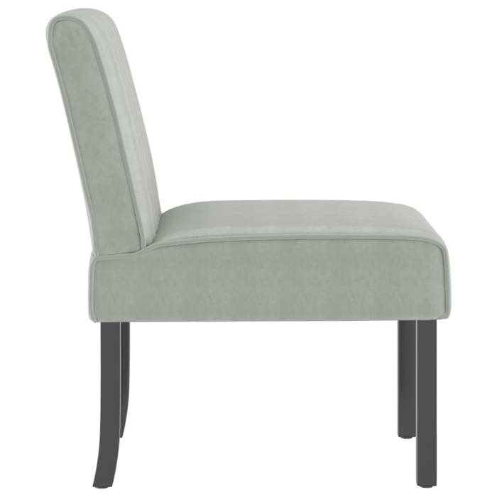 TOP 2026 Chaise Relax - 1 place Fauteuil - sans accoudoirs - gris clair velours - 48x64x72 cm FF4831